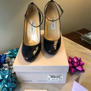 Jimmy Choo Kate Ink (navy) Patent Leather Heels